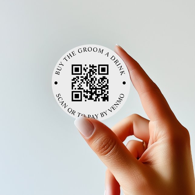 Adesivo Botão de QR Code para Comprar uma Bebida para o No (Criador carregado)
