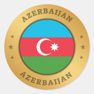 Adesivo Botão de Sinalizador do Azerbaijão