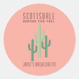 Adesivo Botão Deserto Cactus Scottsdale Bachelorette