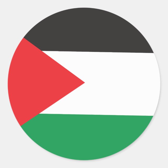 Adesivo Botão Palestino, Bandeira Palestina Patriótica (Frente)