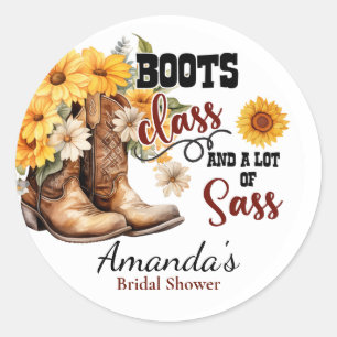 Adesivo Botas de Classe e Noiva Cowgirl de Saia Bacheloret