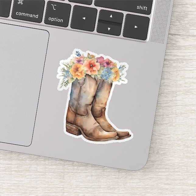 Adesivo Botas de Cowboy e Flores (Detalhe)