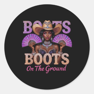 Adesivo Botas De Linda Ocidental Da Cowgirl No Ground Boot