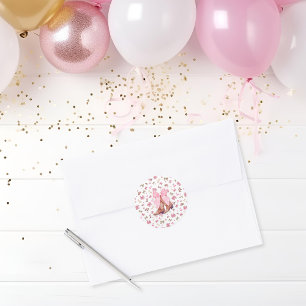 Adesivo Botas e Arco de coqueteira rosa-branca