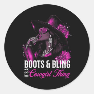 Adesivo Botas e Brilho É Coisa de Cowgirl,História Negra M
