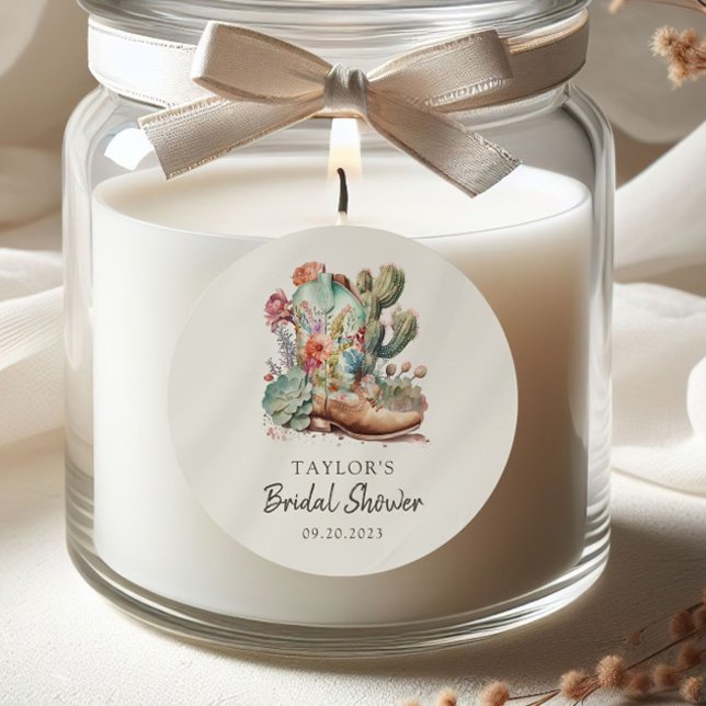 Adesivo Botas e Bublly Chá de Noiva Western (Criador carregado)