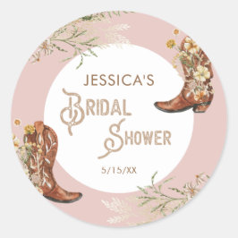 Adesivo Botas Florais de Aquarela Country Casamento