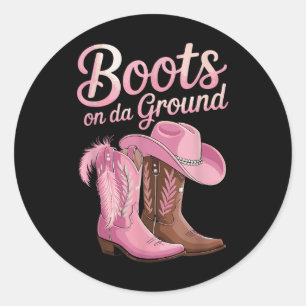 Adesivo Botas No Chão, Dança Da Linha Da Cowgirl, Boca-Boc