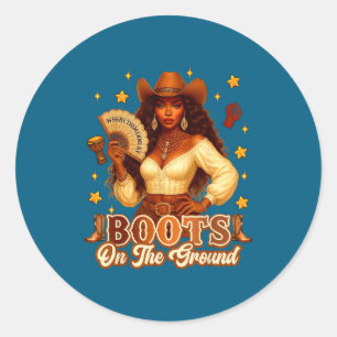 Adesivo Botas No Chão História Negra Cowgirl Onde Eles
