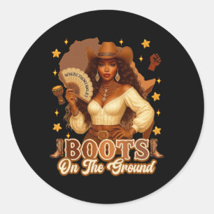 Adesivo Botas No Chão História Negra Cowgirl Onde Th