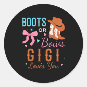 Adesivo Botas ou Arcos Gigi Ama Você Festa de Revelação de