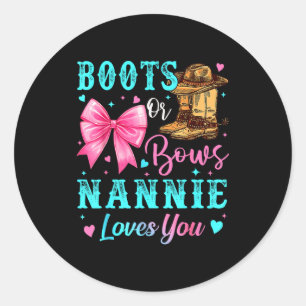 Adesivo Botas Ou Arcos Nannie Ama Você Revelação de Gênero