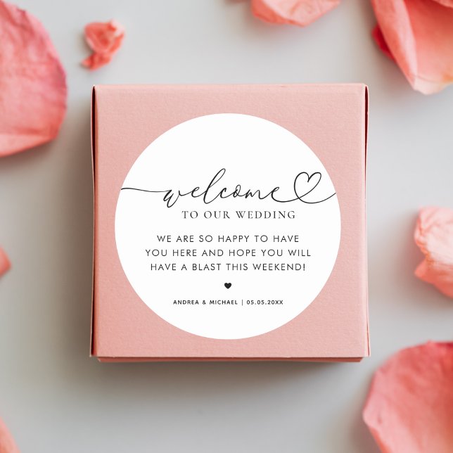 Adesivo Bote de Bote de Boas-vindas ao Hotel Modern Heart  (Criador carregado)