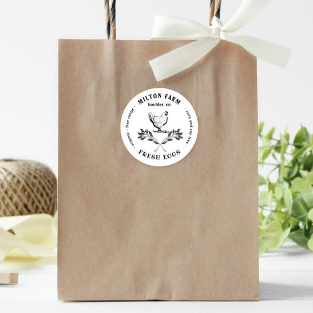 Adesivo Boticão-redondo de ovos de galinha feliz Laurel Br (Criador carregado)