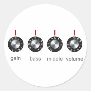 Adesivo Botões do ampère da guitarra