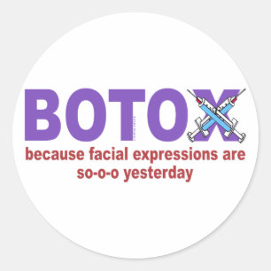 Adesivo BOTOX porque expressões faciais são assim ontem