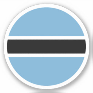 Adesivo Botsuana Flag Round Sticker