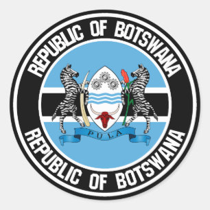 Adesivo Botsuana Round Emblem