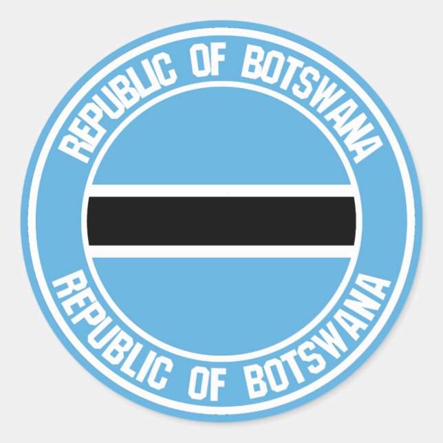 Adesivo Botsuana Round Emblem (Frente)