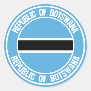 Adesivo Botswana Round Emblem