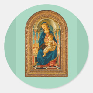 Adesivo Botticelli (1445-1510) Madonna & Criança Enthroned