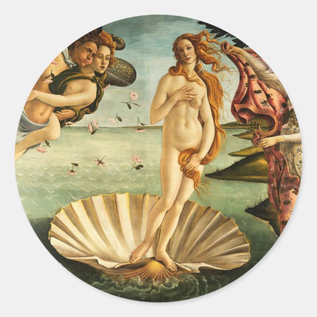 Adesivo Botticelli Nascimento Da Pintura Renascentista De  (Frente)