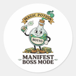 Adesivo Botto Manifest Modo Chefe Cartoon Retro dos Anos 1