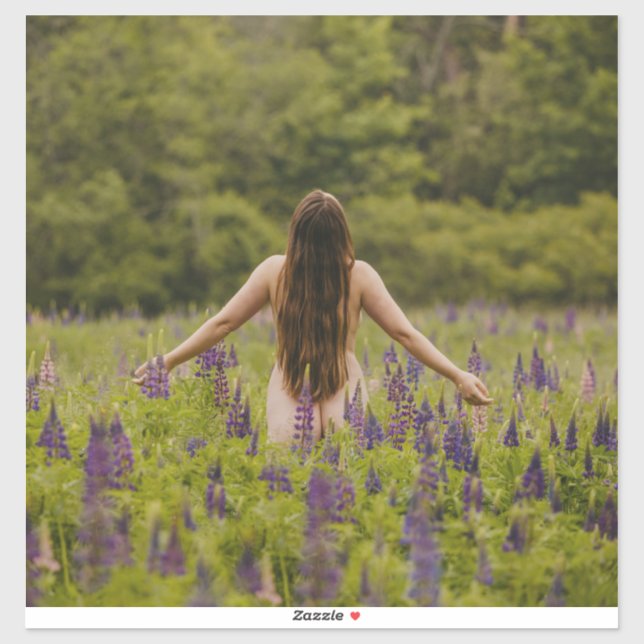 Adesivo boudoir adorável com retrato verde (Folha)