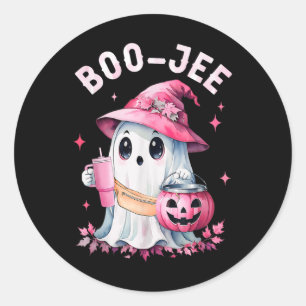 Adesivo Boujee Boo Jee Spooky Ghost Pink Halloween Pumpkin
