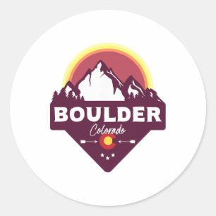 Adesivo Boulder Colorado Co Montanhas Rochosas Caminhadas