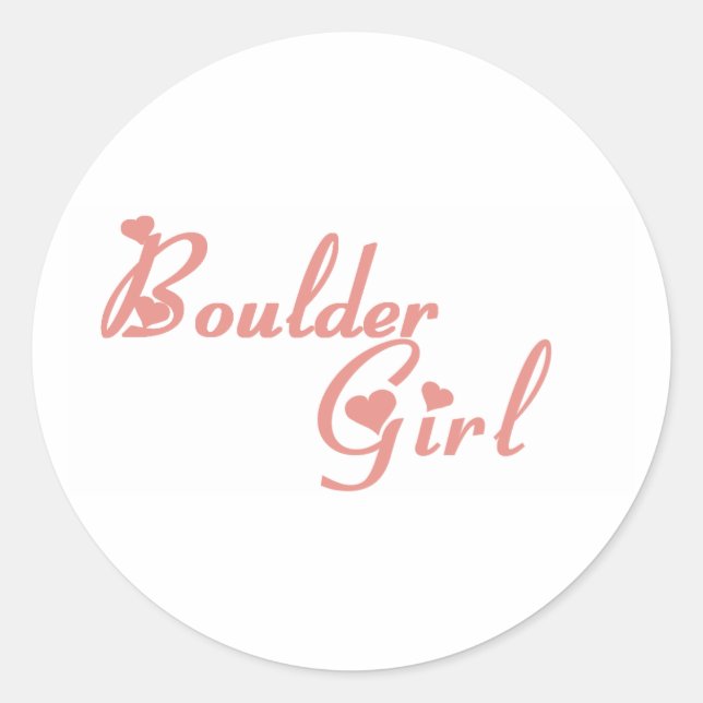 Adesivo Boulder Girl camisetas (Frente)