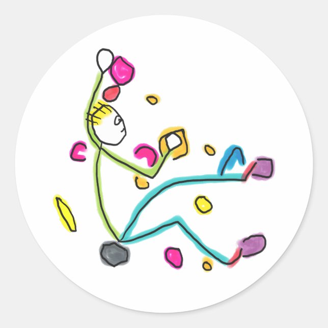 Adesivo Bouldering Stickman (Frente)