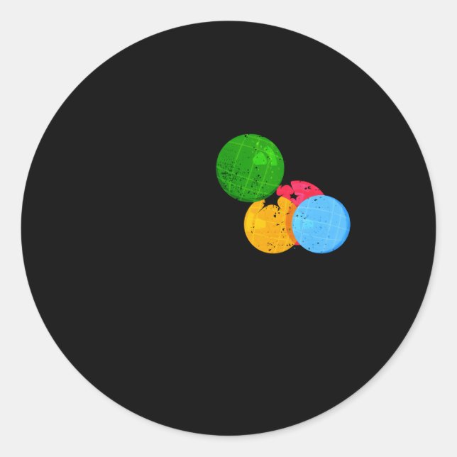 Adesivo Boules Dizendo Para Petanque E Bocce Vencedores (Frente)
