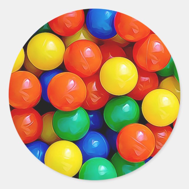 Adesivo Bouncy Balls Birthday (Frente)