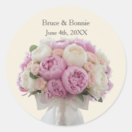 Adesivo Bouquet of Peonies Custom Wedding Favor 