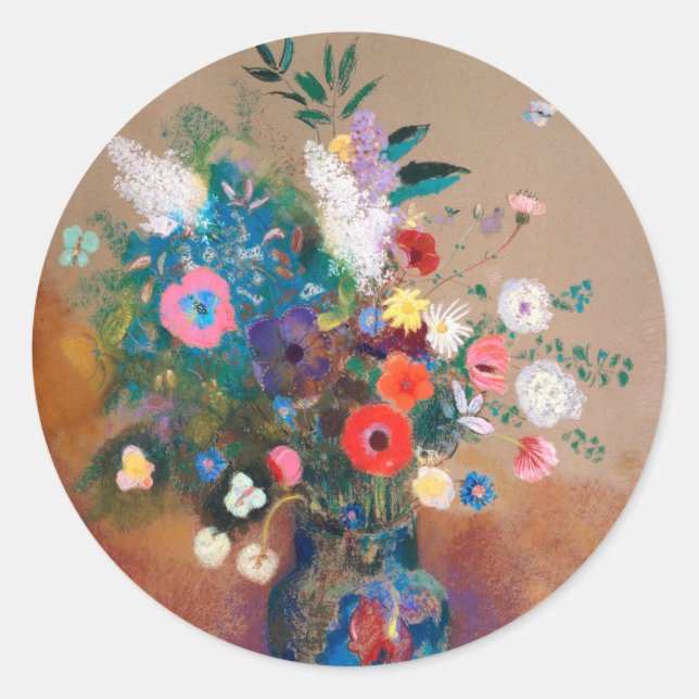 Adesivo Bouquet Of Wild Field Flowers - Odilon Redon (Frente)