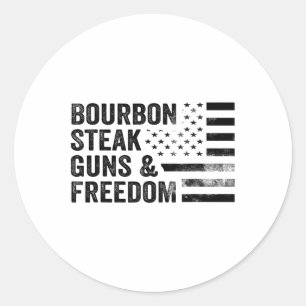 Adesivo Bourbon Steak Guns E Freedom Usa Flag Whiskey Pa
