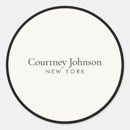 Adesivo Boutique Black/Ivory minimalista elegante de luxo
