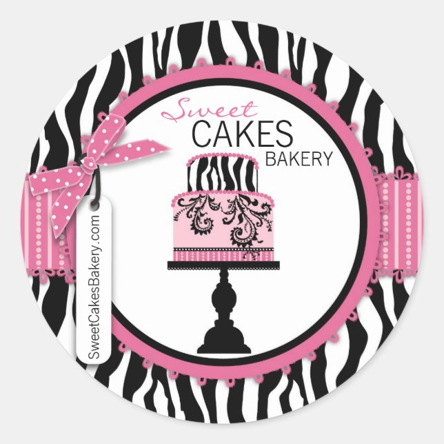 Adesivo Boutique Chic Cake Business Sticker (Frente)