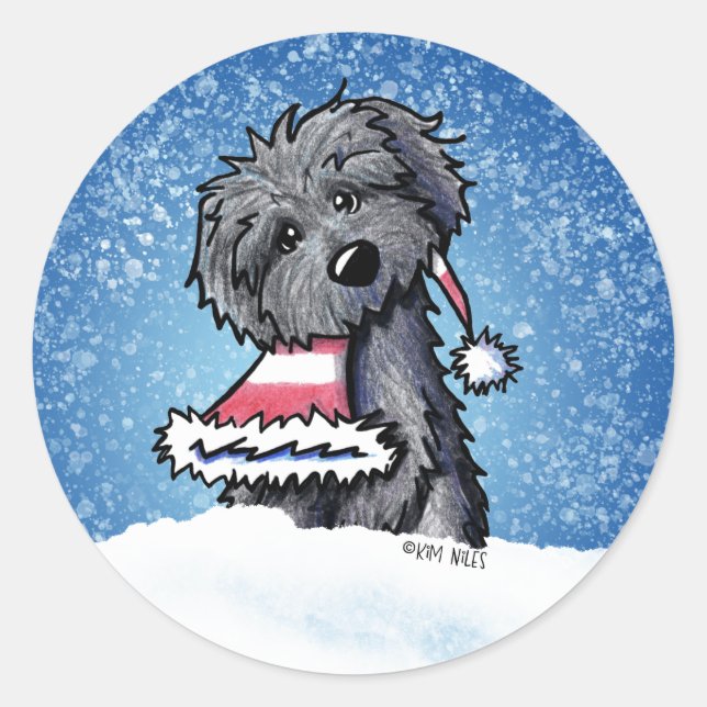 Adesivo Bouvier des Flandres Natal (Frente)