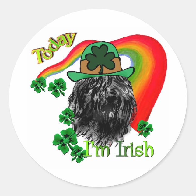 Adesivo Bouvier des Flandres St Patricks (Frente)