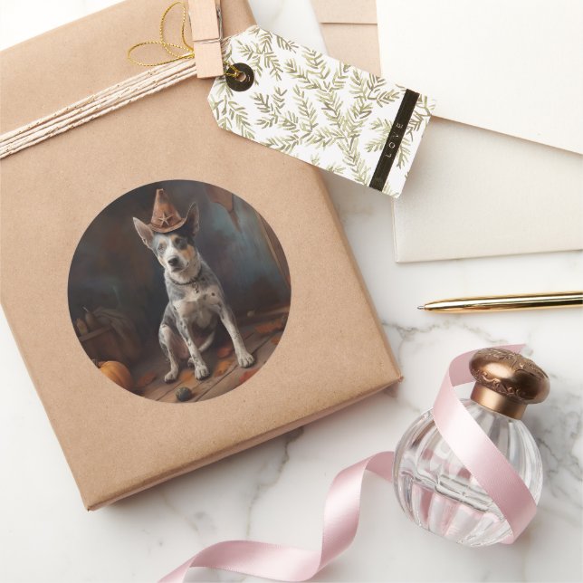 Adesivo Bovinos australianos abóboros no dia das bruxas as (Presentear)