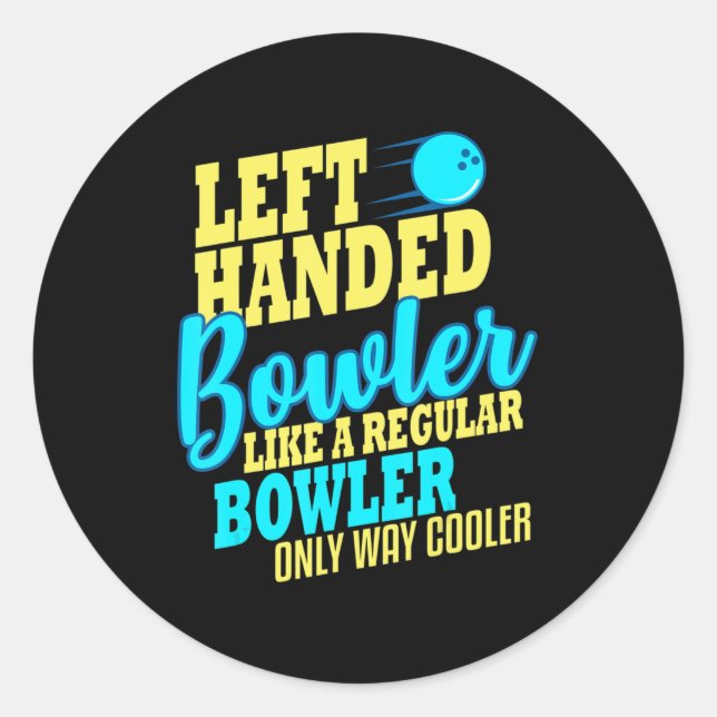 Adesivo Bowling Left Handed Bowler Fun Team  (Frente)