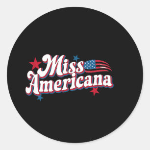 Adesivo Box América 4 de julho Miss Retro Americana