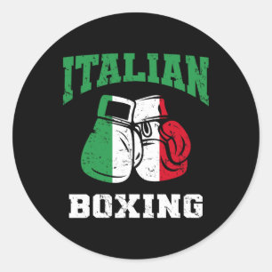 Adesivo Boxas Italianas Luvas Itália Bandeira Boxing Team 