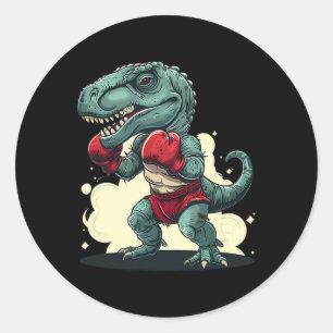Adesivo Boxe Dinossauro Lutador de Boxe Dinossauro Kickbox