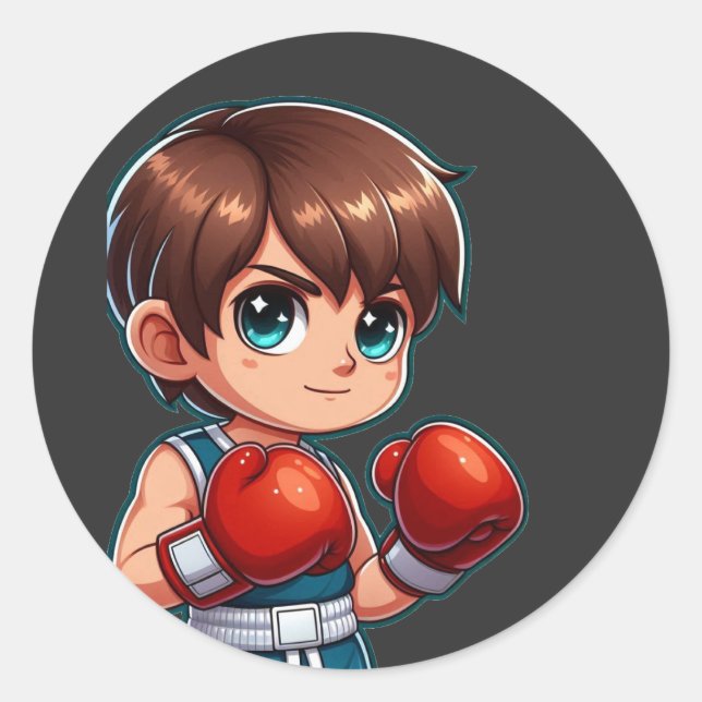 Adesivo boxe jovem (Frente)