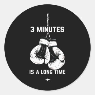 Adesivo Boxe Kickboxing Boxeador 3 Minutos É Um Longo Temp