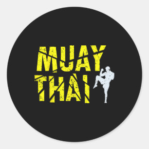 Adesivo Boxe Tailandesa - Boxeador Muay Thai Kickboxing