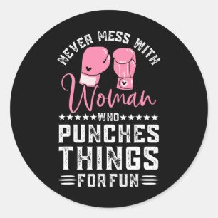 Adesivo Boxe Tailandesa Divertida Para Homens Mulheres Tre